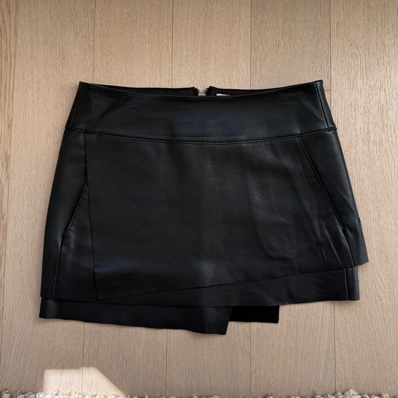 Helmut Lang Leather Mini Skirt